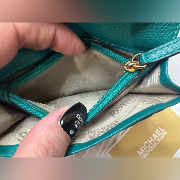 Michael Kors Teal Wallet - Picture 10 of 12